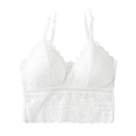 

Alueeu Dress Womens Summer Tops Sexy Fashion Camisole Padded Underwear Floral Lace Brale Women Dress Summer White Long Sleeve Shirts for Women White One Size