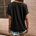 thumbnail image 3 of Askfv Women's Summer Tops Henley V-Neck T-Shirt Short Sleeve T Shirts Button Up Blouse, 3 of 4