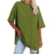 thumbnail image 1 of Tops de Manga Corta para las Mujeres Suelto Ajuste, Nuevo Sólido Suelto de la Mitad de la Manga, Cuello Redondo de la Cintura de Algodón Tops, 1 of 6