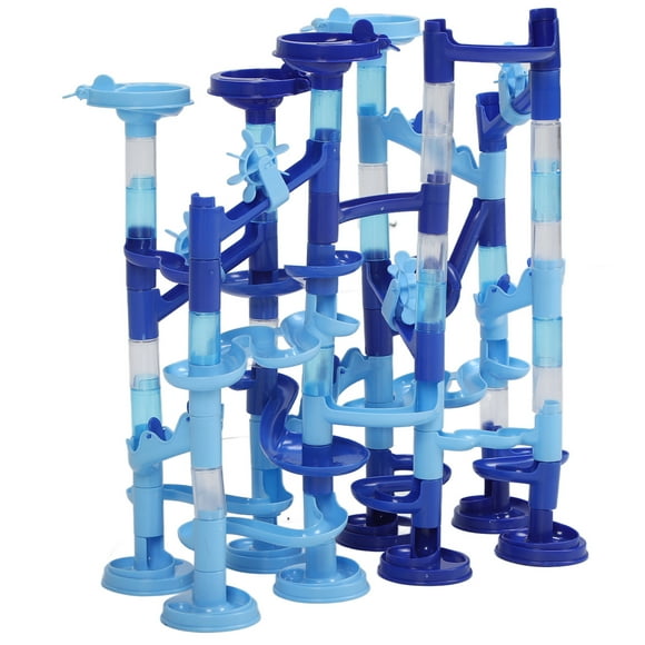 Water Play Marble Run Maze Ball Track, Blue 30Pcs Balls Educational Maze Ball Track DIY for Water Play for Children
