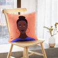 thumbnail image 5 of LALILO Throw Pillow Covers Portrait African Girl Avatar University Cushion Cover 18" x 18", 2 Pack, 5 of 6