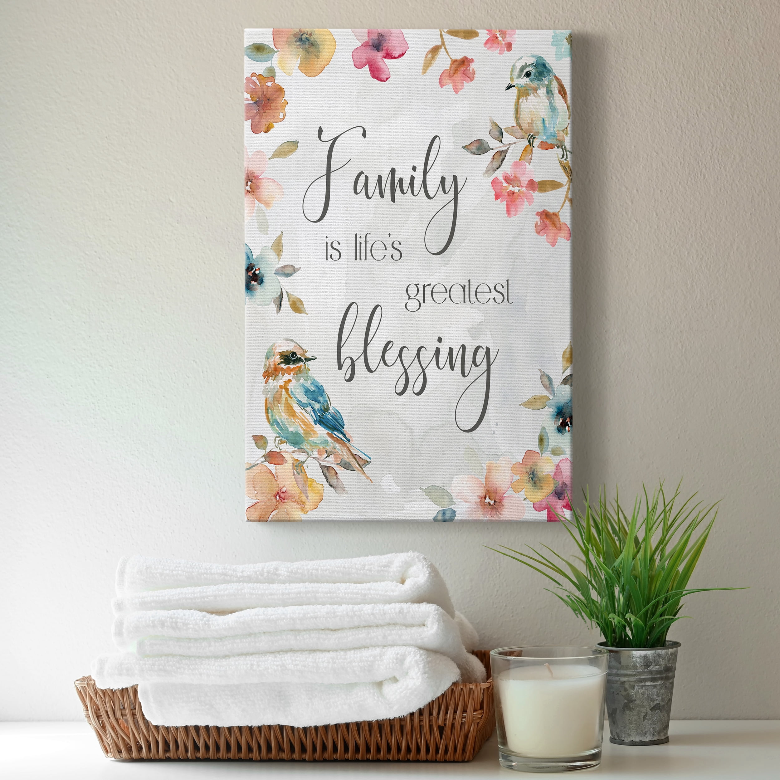Spring Bird Blessing Premium Gallery Wrapped Canvas - Ready to Hang - 18 x 27