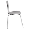 thumbnail image 3 of Bentwood Contemporary Stackable Dining Chair in Black Wood and Chrome by LumiSource - Set of 4, 3 of 8