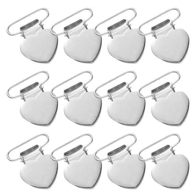 unbranded 40Ud Sujetadores Metálicos De Clip Para Y Ajustadores Con En Corazón Plateado