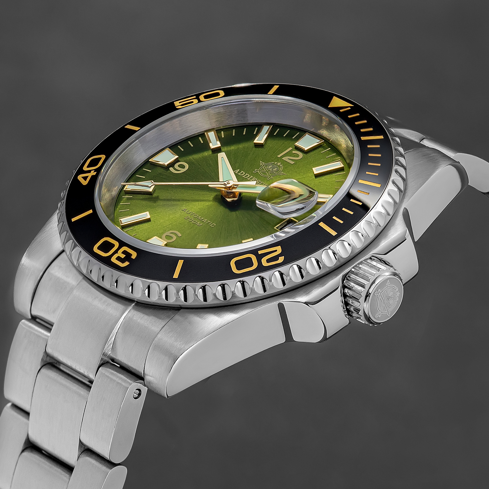 ADDIESDIVE Automatic Dive Watch for Men with NH35A Movement, Sapphire Crystal, Ceramic Bezel, 200M Waterproof, Super Luminous