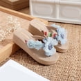 thumbnail image 2 of ibiyuan Memory Foam Flip Flops for Women Thong Sandals for Women Non- Woven Sole Memory Foam Slippers Elegant Orthofeet Shoes for Women, 2 of 6