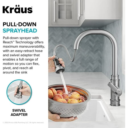 

100% Lead-Free Kitchen Faucet in Matte Black FF-101MB