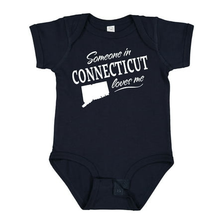 

Inktastic Someone in Connecticut Loves Me Gift Baby Boy or Baby Girl Bodysuit