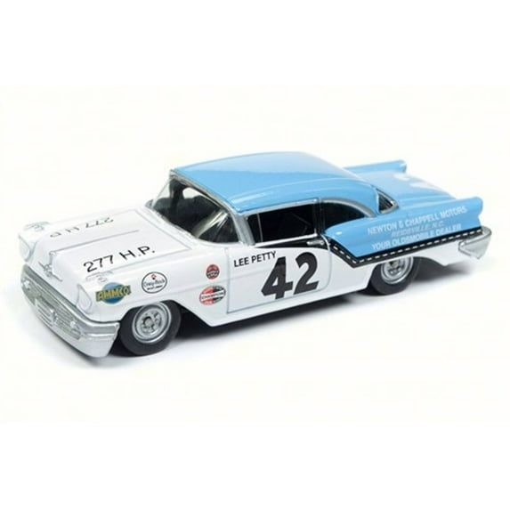 1957 Oldsmobile 88 #43 Race Car, Richard Petty - Round 2 RC007/12B - 1/64 Scale Diecast Model Toy Car