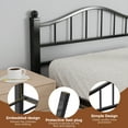 thumbnail image 5 of Metal Full Size Bed Frame, Noise-Free Design & Underbed Storage Heavy Duty Bed Frames with Headboard No Box Spring Needed/Tool-Free Assembly, 5 of 9