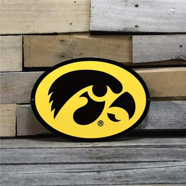 Authentic Street Signs 90017 12 in. Iowa Hawkeyes Steel Logo