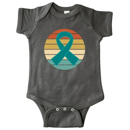 

Inktastic Ovarian Cancer PCOS Ribbon Gift Baby Boy or Baby Girl Bodysuit