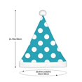 thumbnail image 3 of KLL Christmas Hats for Adults Plush Sky Blue And White Polka Dot Print Santa Hat Xmas Fluffy Santa Claus Hat for Women Men, 3 of 6