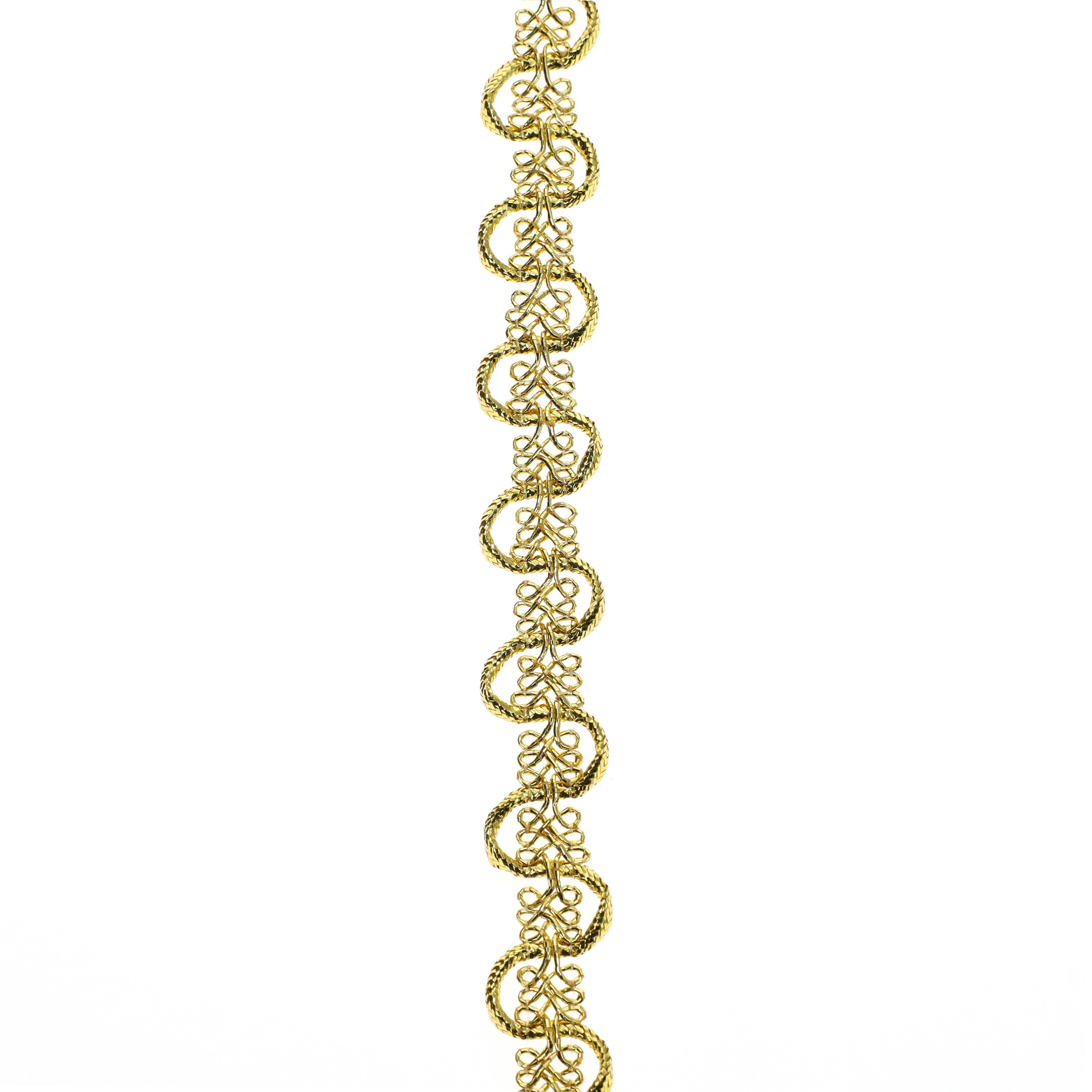 (2 pack) Simplicity Trim, Gold 3/4 inch Metallic Wavy Gimp Trim Great for Apparel, Home Decorating, and Crafts, 2 Yards, 1 Each