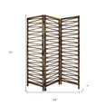 thumbnail image 2 of Rustic Geo Design Wood Three Panel Room Divider Screen, 2 of 6