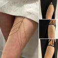 thumbnail image 2 of Leg Chain Multi-layer Rhinestones Jewelry Elastic Rope Electroplating Thigh Chain Jewelry Gift, 2 of 8
