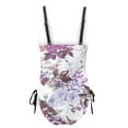 thumbnail image 6 of Savings Up to 50% off Ladies Fashion Multicolor Pattern Print Bikini Back Cutout Sling Women Piece One-Piece Swimsuit Purple, M, 6 of 6