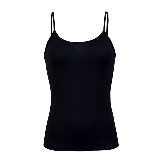 Top George para Mujer, Negro Tirante Delgado Talla M