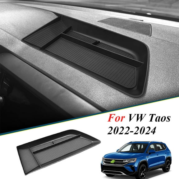 Dashboard Storage Organizer Tray Tissue Holder For VW Taos 2022-2024 Accessories