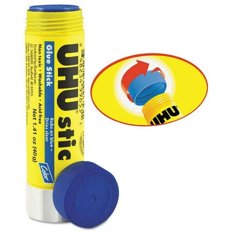 Stic Permanent Glue Stick, 1.41 oz, Applies Blue, Dries Clear Stic Permanent Glue Stick, 1.41 oz, Applies Blue, Dries Clear