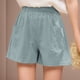 thumbnail image 3 of MKLEKYY Pantalones Cortos Anchos, Casuales, de Cintura Alta, Holgados y Finos para Mujer, 3 of 4