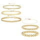 thumbnail image 1 of Juego de pulseras de cadena con cuentas de oro para mujer, pulsera de eslabones de cadena de oro fino y delicado chapado en oro real de 20 quilates, pulseras de oro ajustables apilables, joyería para, 1 of 5