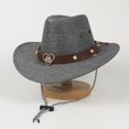 thumbnail image 5 of Kids Outdoor Cowboy Hat for Children Classic Western Style Sun Hat with Woven Cord and Wind Design, 5 of 5