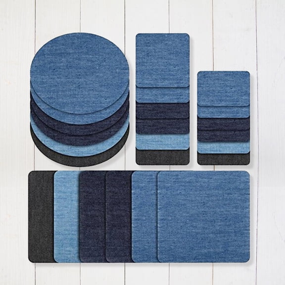 Dytern Iron- Denim Patches for Jeans, Cotton Repair Kit with Decorative Pieces for Clothing, Easy to Apply and