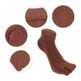 thumbnail image 3 of Unique Bargains 1 Pair Full Finger Two Toe Socks Unisex Non Slip Sticky Daily Fit Finger Socks Rust Red, 3 of 7