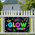 thumbnail image 3 of Neon Theme LET'S GLOW CRAZY Fun Party Banner for Night Event Celebration Indoor Use, 3 of 9