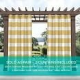 thumbnail image 3 of Exclusive Home Cabana Stripe Indoor/Outdoor Light Filtering Grommet Top Curtain Panel Pair, 54"x108", Sundress, 3 of 7