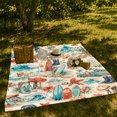 thumbnail image 7 of Coastal Cowgirl Surf Flannel Blanket with Western Boots and Surfboards, Ocean Waves, Horse and Shells Throw for Beach House and Guest Room, Home Decor Gift for Ocean Rodeo Fans, 7 of 7