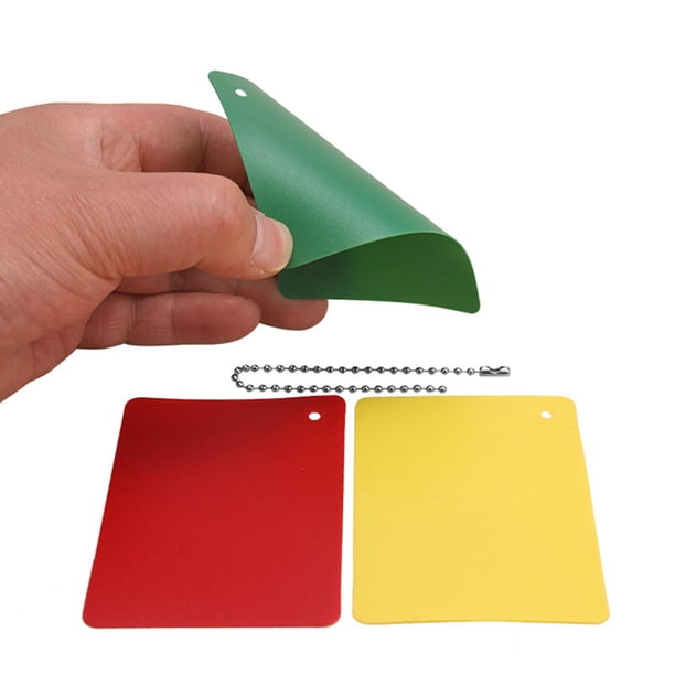 Tarjeta de árbitro de fútbol,Juego de tarjetas de árbitro de fútbol rojo,verde y amarillo,Fútbol Rojo Verde Tarjeta amarilla Partido de fútbol,Equipo para árbitros Herramientas