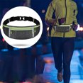 thumbnail image 4 of Cinturón delgado para correr, riñonera de entrenamiento para hombres y mujeres, cinturón para correr, caminar, andar en bicicleta, acampar, lino gris + cremallera verde, 4 of 5