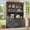 Black, variant on Farmhouse Kitchen Pantry Cabinet with Microwave Shelf and 3 Drawers, Black