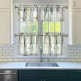 thumbnail image 4 of Green Leaves 3-Piece Kitchen Curtains Set Kitchen Curtains Sets with Valance for Windows Rod Pocket Machine Washable Kitchen Decor(54"x18"+2x27.5"x24"), 4 of 6