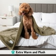 thumbnail image 4 of PetAmi Dog Blanket for Bed, XL Pet Blanket Large Dogs, Fleece Furniture Couch Cover Protector Sofa Car Crate Kennel, Soft Sherpa Cat Throw Plush Reversible Washable, Twin 60x80 Solid Taupe, 4 of 9