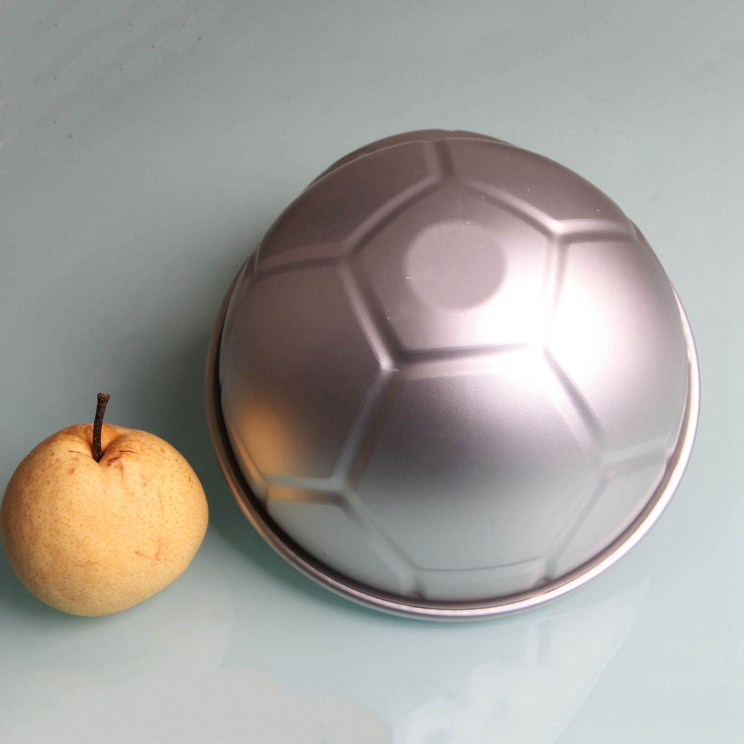 1 PCS 3D Half Round Ball Shaped Football Cake Mold 8 inch Thickening  Aluminum Alloy Mould Birthday Baking Pan 