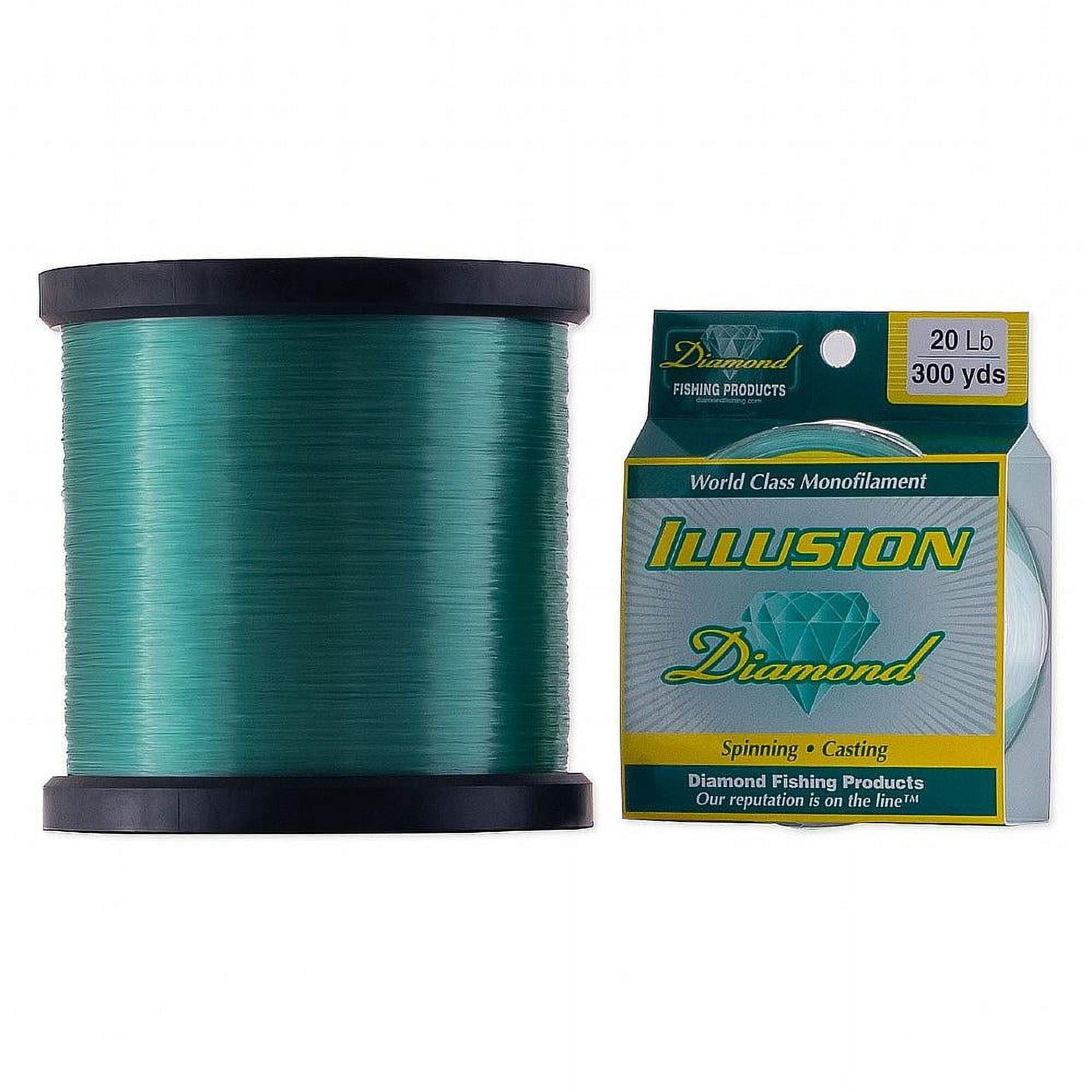 Diamond Fishing Products Diamond Illusion 1LB Spool Green, 10# Monofilament