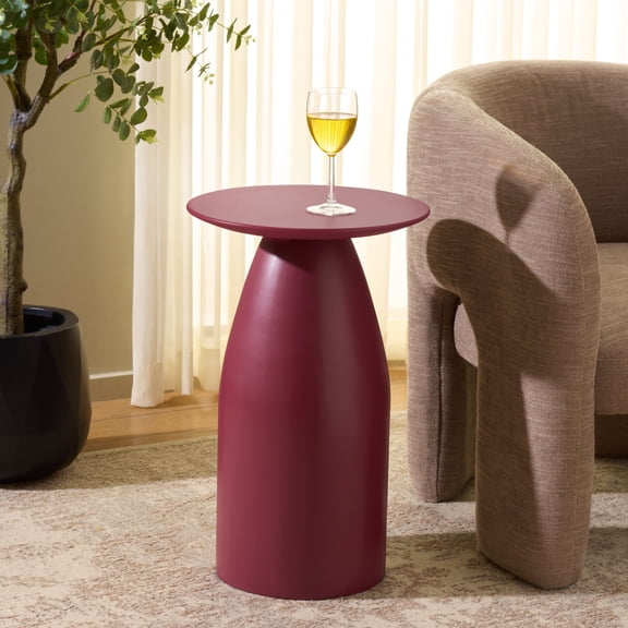 Safavieh Margie Wood Modern Round End Table, Magenta