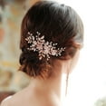 thumbnail image 1 of Épingles de Mariée en Or Accessoires de Clips de Mariage Peigne Diamant Perles de Cheveux, 1 of 5