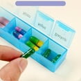 thumbnail image 6 of 7 Day Weekly Pill Organizer, 4 Times A Day Moisture Proof Pill Dispenser, Portable Medication Box with Removable Compartments, Airtight Travel Pill Case, 6 of 8