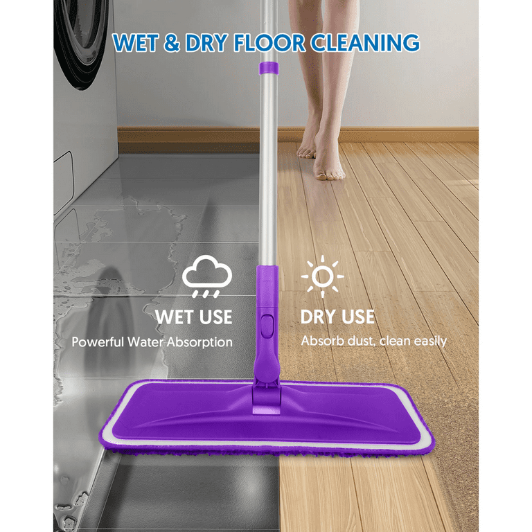 MYSPRI Microfiber Wet Flat Mops for Floors photo 3