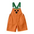 thumbnail image 4 of Girls Halloween Romper Jumpsuit Pumpkin Print Overalls Toddler Piece Outfit Long Sleeve Playsuit With Pockets, 4 of 5
