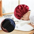 thumbnail image 4 of ORDDIART Enveloppe pour Cheveux en Satin pour Dormir 1 Pcs Rouge Foncé à Double Couche, 4 of 5