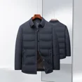 thumbnail image 3 of Chaquetas acolchadas ligeras de diseñador, chaqueta de plumón con cuello camisero para hombre, abrigos cálidos de negocios con solapa de invierno 2024 para hombre, 3 of 5