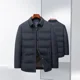 thumbnail image 3 of Chaquetas acolchadas ligeras de diseñador, chaqueta de plumón con cuello camisero para hombre, abrigos cálidos de negocios con solapa de invierno 2024 para hombre, 3 of 5