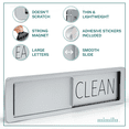 thumbnail image 2 of MIMILU Dishwasher Magnet Clean Dirty Sign - Effortless Slide, Easy to Read Large Text, Non-Scratching Strong Magnet Indicator. Simple Yet Stylish. (Slim Silver Black), 2 of 7