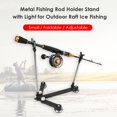 thumbnail image 1 of Soporte de caña de pescar de metal con luz para pesca en hielo en balsa al aire libre (B), 1 of 4
