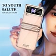 thumbnail image 5 of ELEHOLD for Samsung Galaxy Z Flip 3 Rugged Clear Case with Hinge Protection Transparent Clear Luxury Plating Shockproof Protective Case for Samsung Z Flip 3,Rosegold, 5 of 6